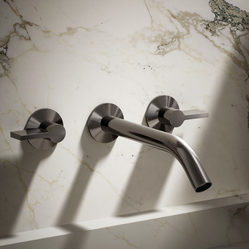 Components Wall-Mount Bathroom Sink Faucet Trim, Satin