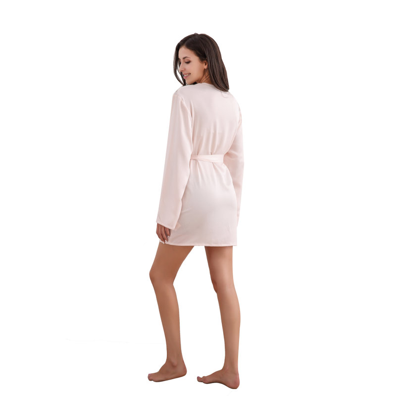 Peignoir en satin de soie pour femme Epsom, M