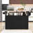 Chinita Versatile Dual Folding Kitchen Island Cart with Storage and Built-in Charging Station-1633778800