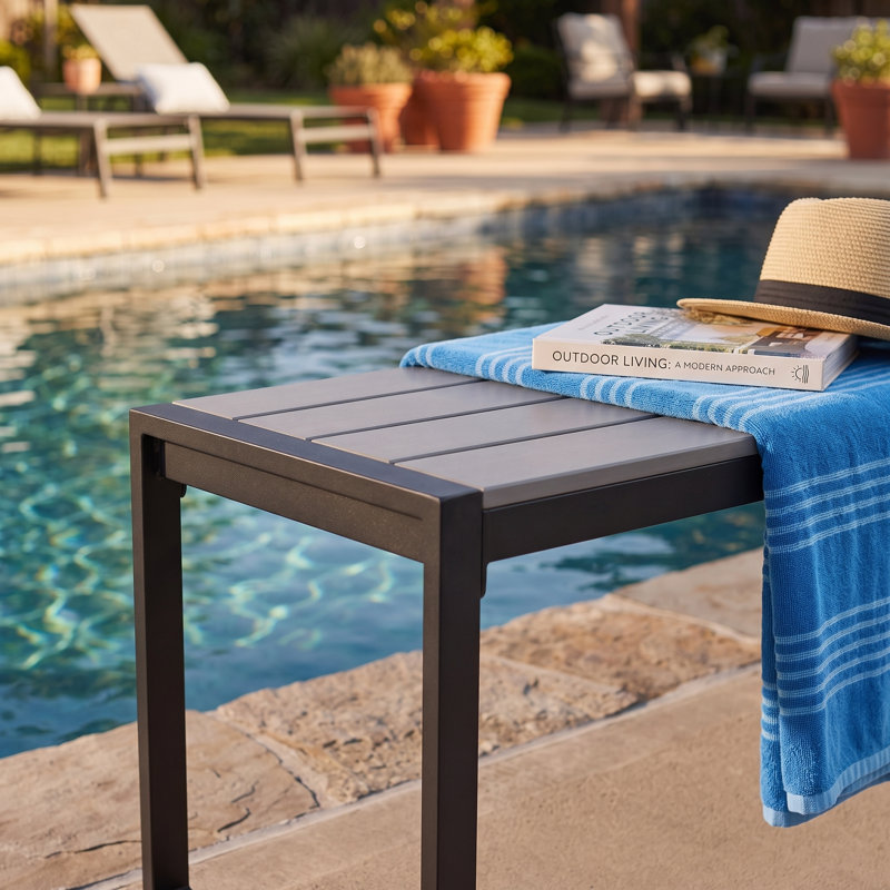 Banc de pique-nique en acier inoxydable Allanah, Gris