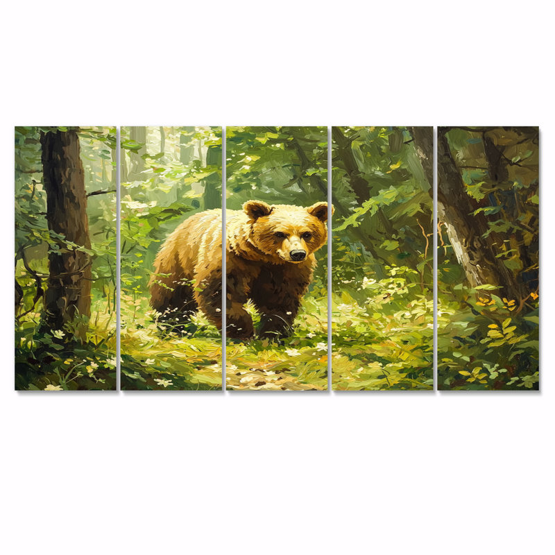 Crantor - ours, décoration murale - art mural moderne, H 28 po x l 60 po