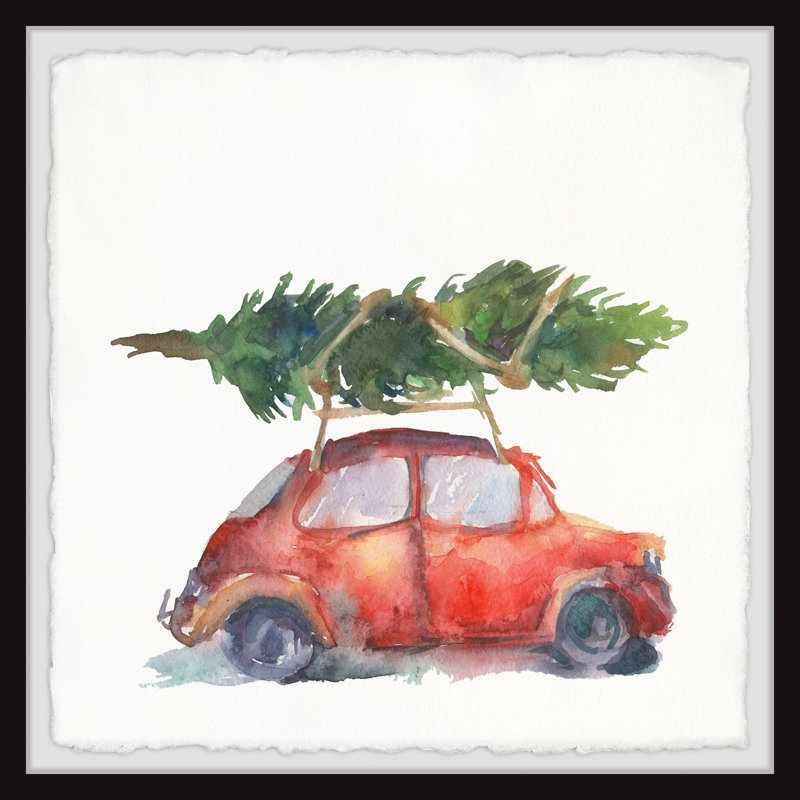«Commencer les vacances», reproduction encadrée, H 24 po x l 24 po x P 1,5 po