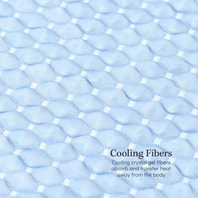 Aere Crystal Blue Cooling Waterproof Queen Mattress Protector