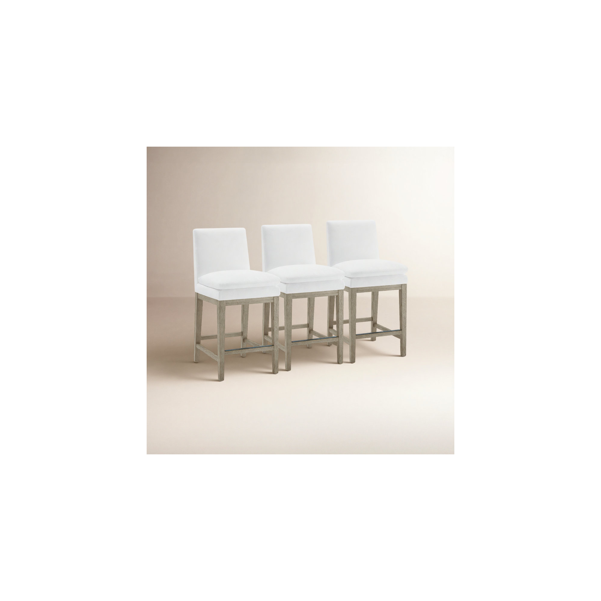 Bethea Upholstered Counter Stool, Prestige Pearl Tweed