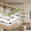 Cadre photo, cadre photo avec couvercle en plastique HD, cadres en grain de bois vieilli pour œuvres d'art et décoration de chambre, paquet de 4, (vert)-130197934