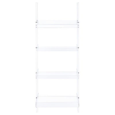 Bibliothèque échelle en acrylique transparent