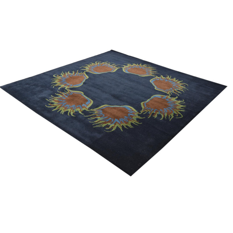 Square Otto Navy Blue Rug