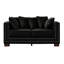 Moderne, velours noir, salon, accoudoirs carrés, clous argentés, sièges à ressorts, housses amovibles, rangement sous le siège 2 avec style moderne, accoudoirs décorés d'une éponge et d'une poche à haute élasticité-1561041209
