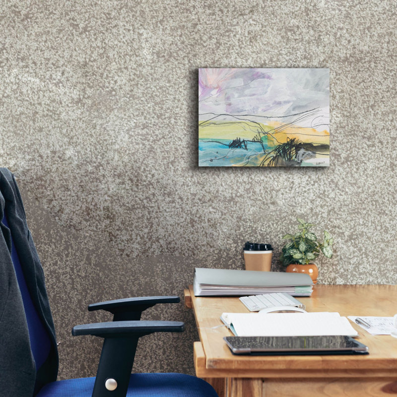 «Trail To The Sea» par Jan Weiss, art mural sur toile, H 12 po x l 16 po x P 0,75 po