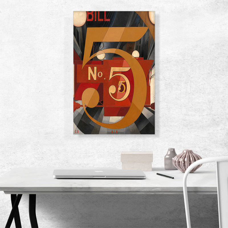 «I Saw the Figure 5 in Gold» par Charles Demuth, reproduction d'art sur toile tendue, H 26 po x l 18 po x P 0,75 po