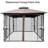 10x10 Ft Patio Double Roof Gazebo Replacement Cover Canopy, Brown - With Guarded, Water-, Simple And Effortless Assemble Procedure Steps Canopy Protected , , Quick Assembly-476169901