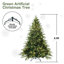 Arbre de Noël artificiel illuminé 4 pi avec lumières blanc chaud, 856 branches, pin articulé et support pliable-1564510888