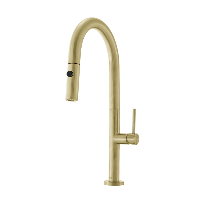 Chalet Single Handle, Pull-Down Kitchen Faucet, Brushed Gold