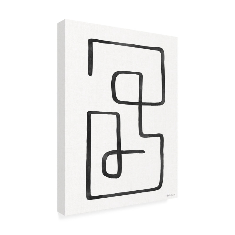 «Abstract Squiggle IV», impression sur toile tendue, H 19 po x l 14 po x P 2 po, Blanc