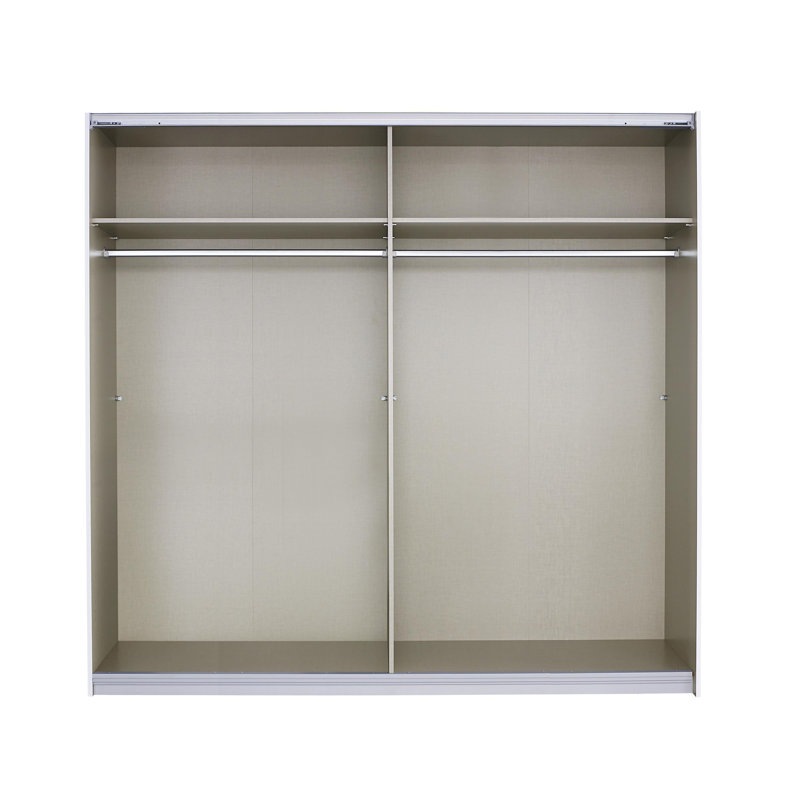 Alegro Sliding Door Wardrobe, 210 cm H x 226 cm W x 62 cm D, White