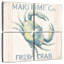 Plaque murale Kema Floursack Nautical Square III-109143535