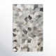 Ricci Abstract Handmade Leather Area Rug in Gray