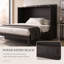 Lit escamotable pleine grandeur avec tiroirs de rangement, ports et prises USB intégrés, conception d'armoire pliante Norvelle-133655622