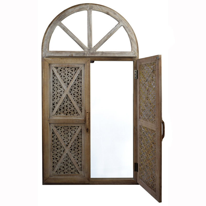 Wood Flat Wall Mirror