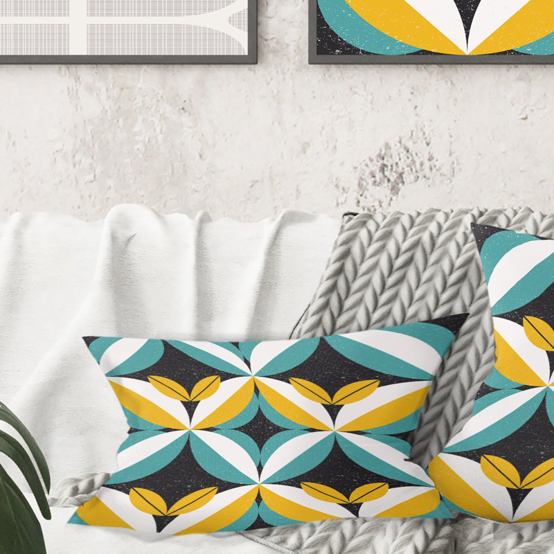 Coussin décoratif rétro Mid-Century