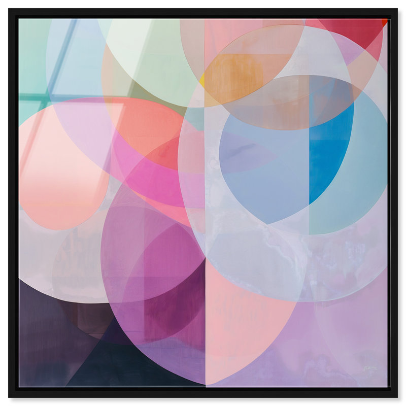 Prismatic Orbit I Square High-Gloss Frameless Acrylic Glass Wall Art Abstract Print by Oliver Gal, Ready to Hang, 12 x 12