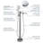 Single Handle Floor Mounted Freestanding Tub Filler Faucet with Handshower-98754229