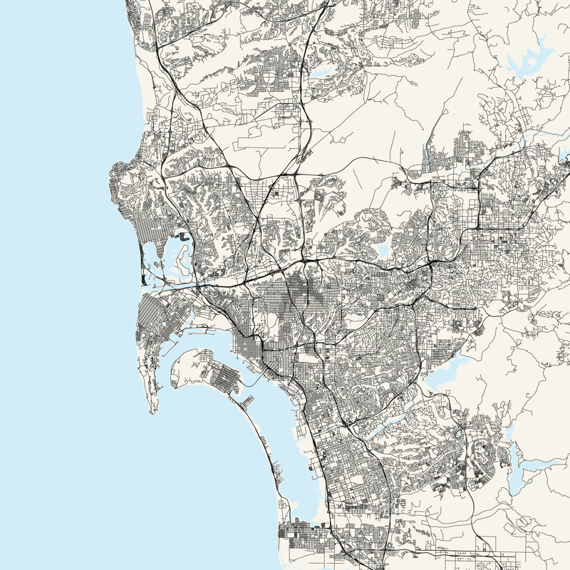 Vector Map by Lasagnaforone - Wrapped Canvas Print, 76cm H x 76cm W