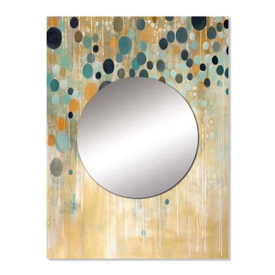 Hayville I'll Take It Under Consideration VIII - Minimalism Large Mirror, Brown Unique Wall Mirror Decor, Printed Metal Art
