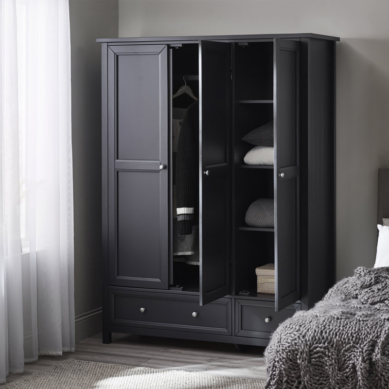Vandiver 3 Door Solid Wood Wardrobe