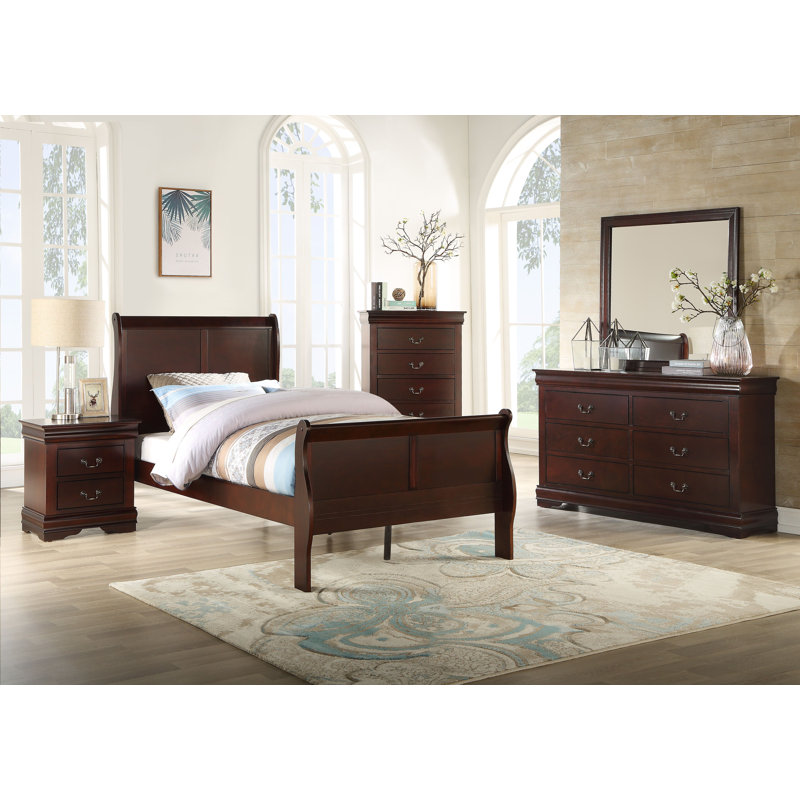 Ensemble de chambre à coucher Julianis, Très grand, Brun