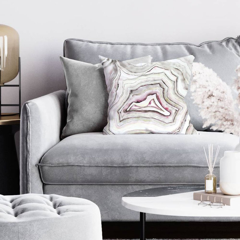 Geode - 16"x16" Throw pillow cover - Poly twill - Print on demand, 16" x 16", Pillow Cover Only - No Insert