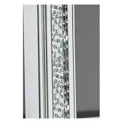 Miroir d'appoint rectangulaire argenté Nysa