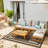 Outdoor Furniture Waterproof Reversible Outdoor Rug 9x12ft - Modern Geometric Plastic Straw Mat - Lightweight, Easy to Clean - For Patio, RV, Porch, Balcony, Camping, Picnic, Beach, Backyard-1235256471-1235256469