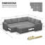 Grand canapé-lit modulaire avec repose-pieds Seybert-101956946