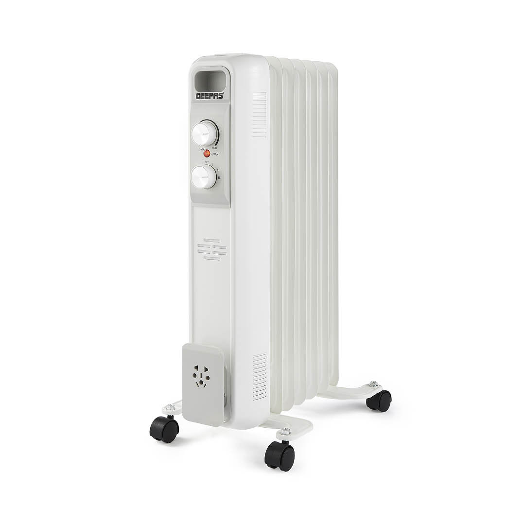 GEEPAS Oil Filled Radiator Heater | Portable Electric Heater 3 Heat Settings | Adjustable Thermostat Safety Cut-off Overheat Protection Energy Efficie