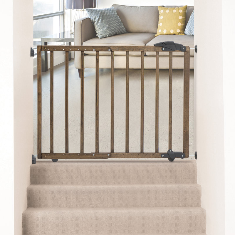Natural Driftwood Wooden Pressure Mounted Stairway Gate