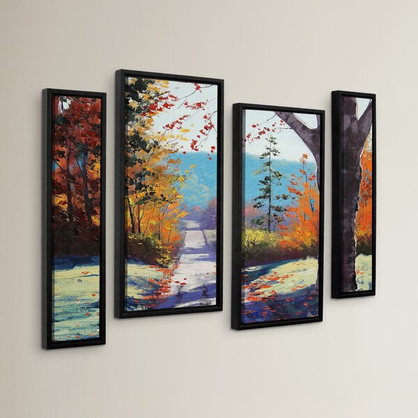 Red Barrel Studio® Framed On Canvas 4 Pieces Print | Wayfair