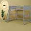 Lit mezzanine simple en bois massif peu encombrant, conception moderne avec échelle