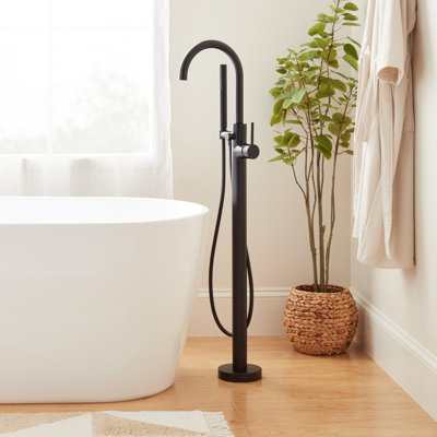 Lexia Floor Mounted Tub Filler Faucet and Valve