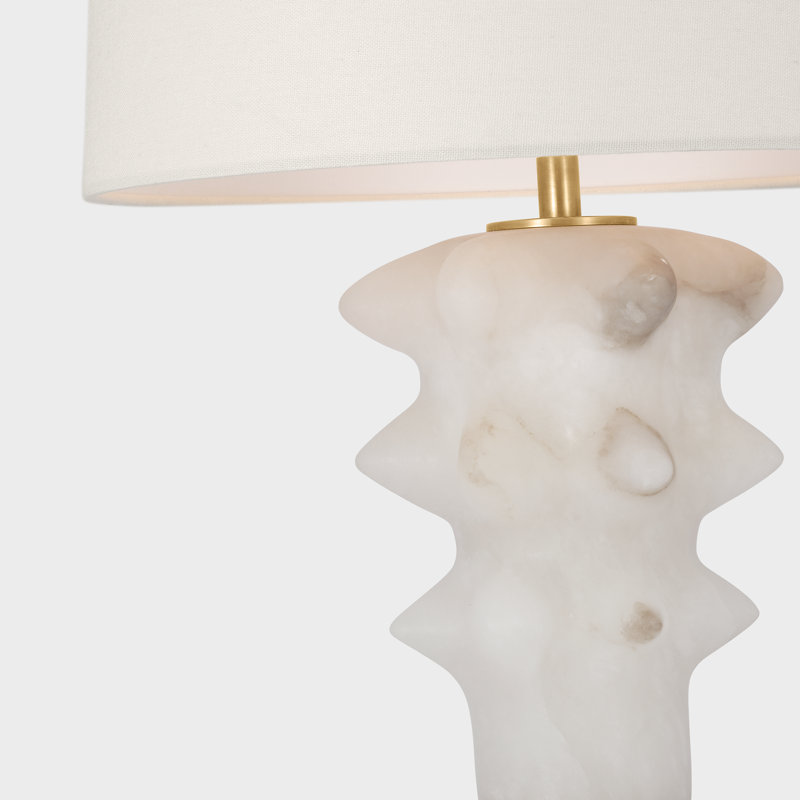 Luxor Table Lamp, Alabaster/Hand-Rubbed Antique Brass