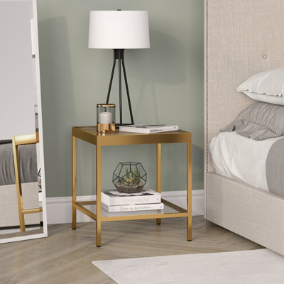 Alexis Glass Top End Table