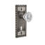 Clear Crystal Interior Mortise Door Knob with Craftsman Long Plate-1285734236