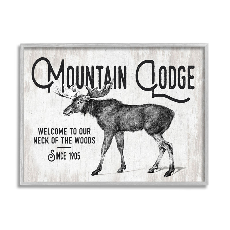 Rustic Mountain Lodge rétro, H 24 po x l 30 po x P 1,5 po, Estampe numérique Farmhouse