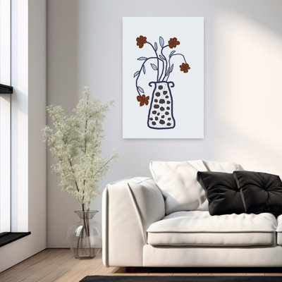 Art mural rustique moderne audacieux "The Burgundy Bouquet"