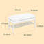 Banc de bout de lit avec tablette, banc de rangement pour chaussures rembourré, banc de chambre moderne avec pieds en métal