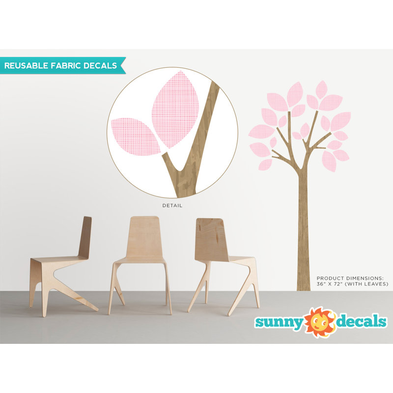 Adhésif décoratif arbre moderne, Rose