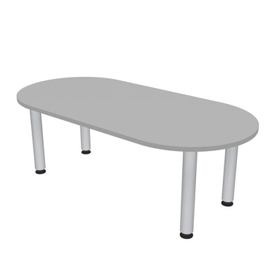 Table de conférence en forme de piste de course avec pieds de poteau