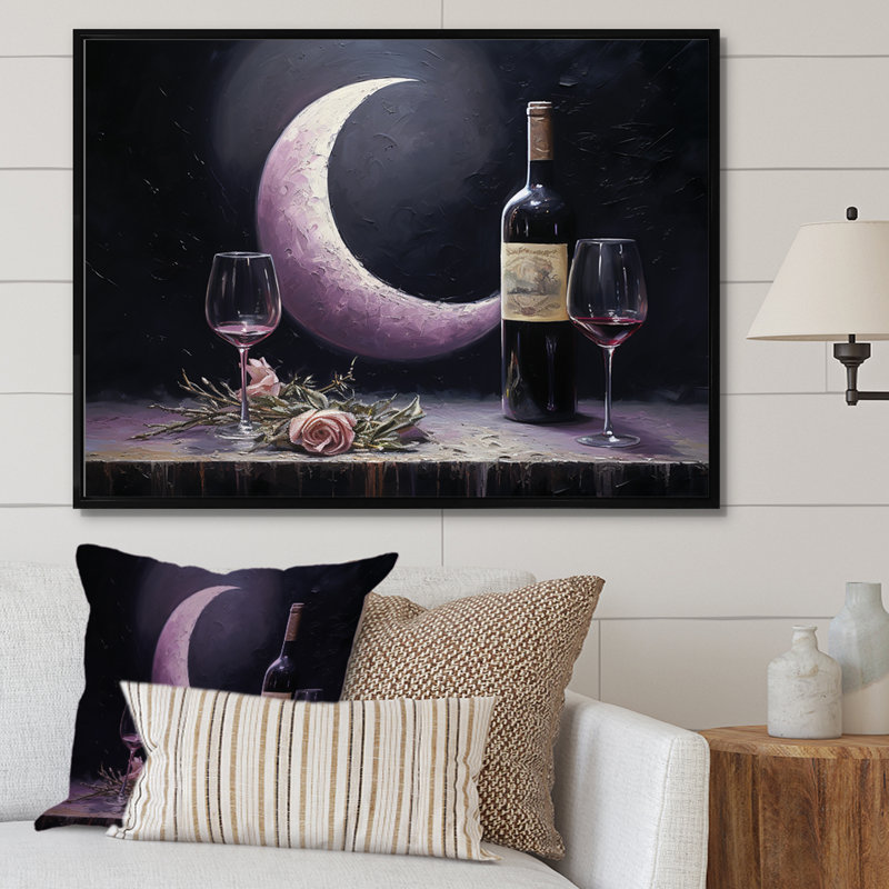 Sommeliers solitude sur toile, H 34 po x l 44 po x P 1,5 po, Cadre flottant noir