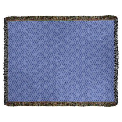 Couverture en coton tissé zigzag classique