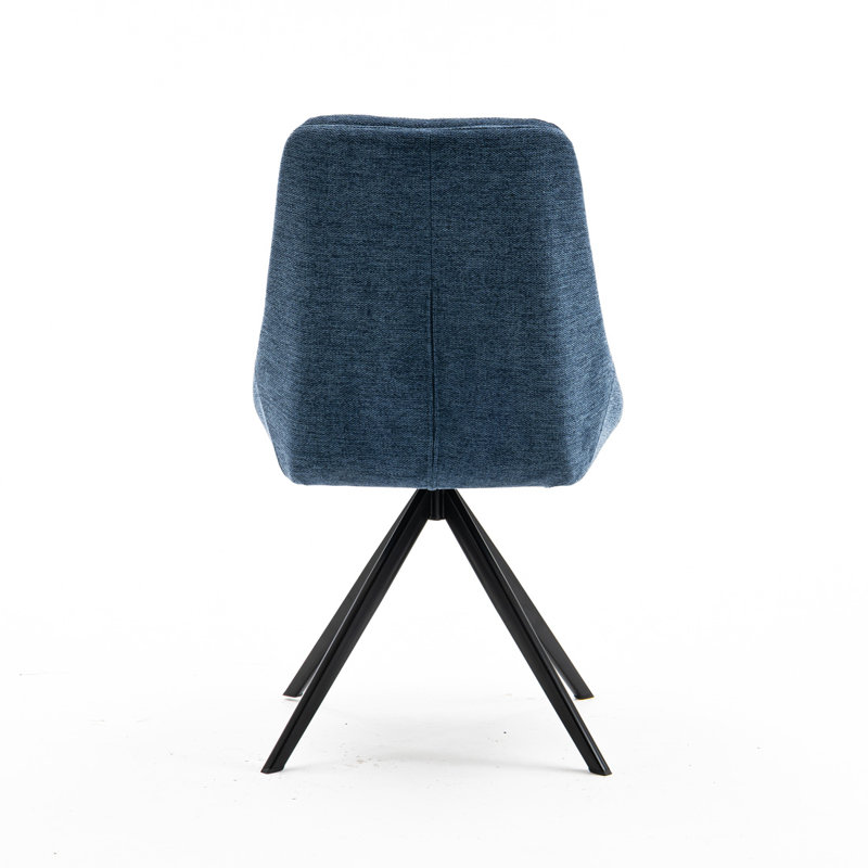 Mikyia 48cm H Linen Upholstered Side Chair, Blue